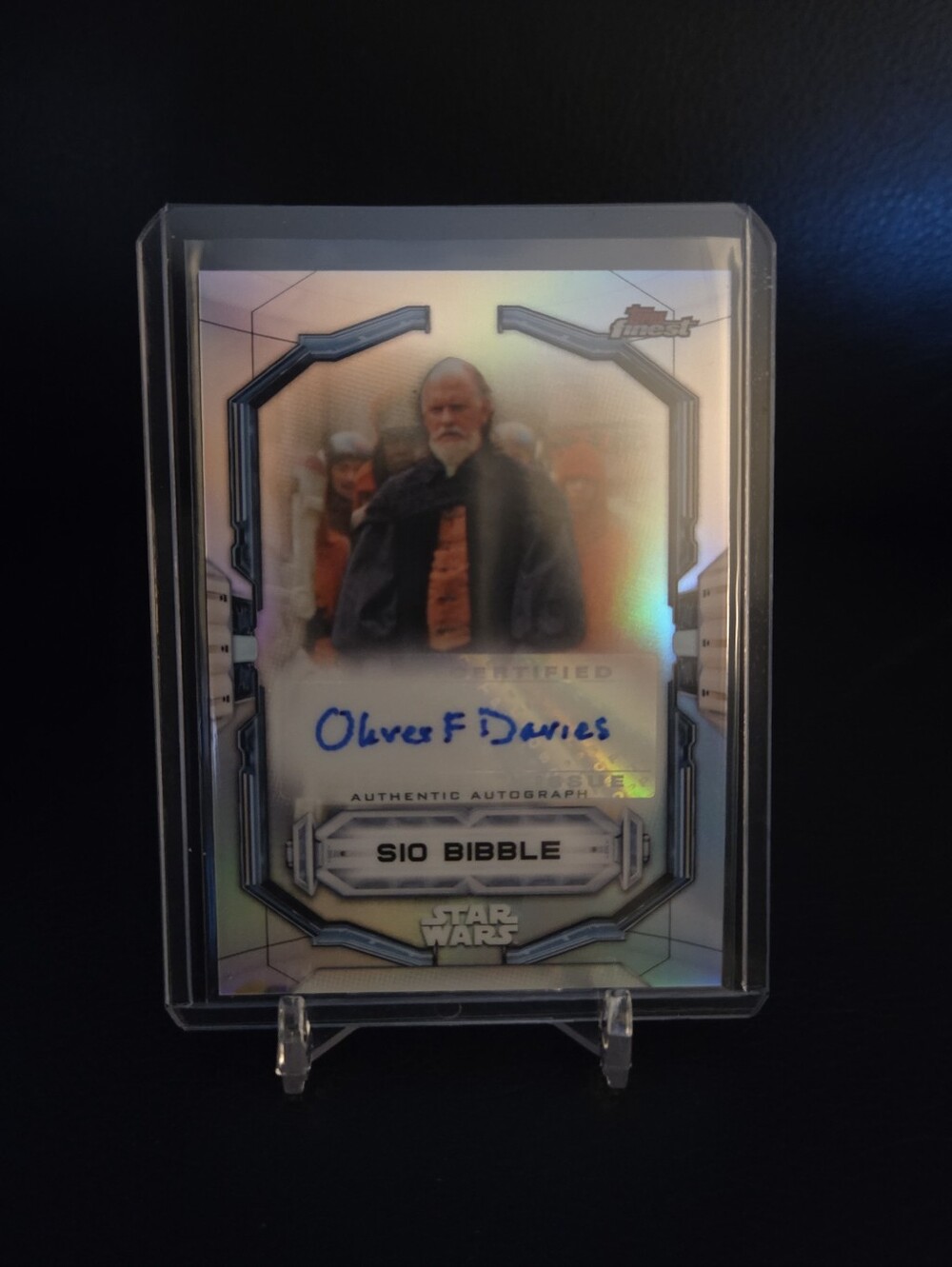 Topps Star Wars Finest Sio Bibble Autographed Holographic Card